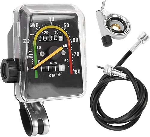 Contachilometri Meccanico per Bici Multifunzione con Cavo e Adattatore per Bici da Strada, Computer Tachimetro da Ciclismo Impermeabile - Ysert