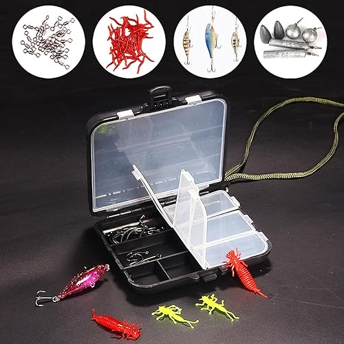 Graplan 2 PCS Scatola di Immagazzinaggio di Plastica Fishing Tackle Box Scatole di Plastica da Pesca a Doppia Faccia per Accessori Pesca Due facciate,7 e 9 Scomparti - Ysert