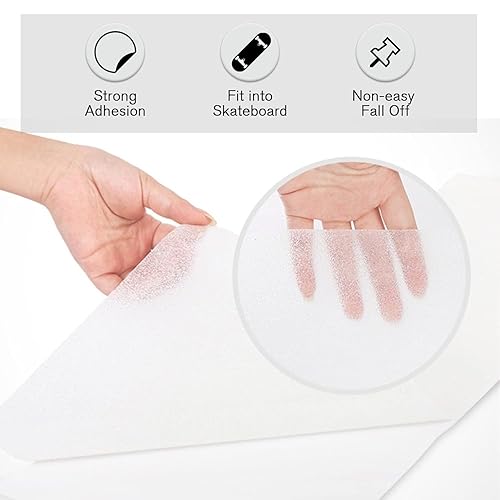 Nastro Antiscivolo Trasparente per Skateboard, Nastro Adesivo Impermeabile per Scooter, Accessorio per Carta vetrata oleosa per Skateboard Trasparente per Skateboard Longboard - Ysert
