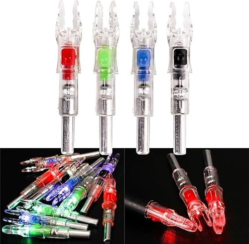 3 Pezzi Cocca per Arco per Tiro con L'Arco, Cocca a LED Cocca Illuminata Automaticamente 6.2mm LED Cocca per Freccia Incandescente per La Caccia () - Ysert