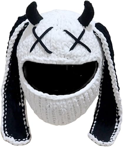 Popolare Moto Caschi Copre Divertenti Conigli Orecchio Peluche Caschi Pieno Viso Coperture Protettive Per Divertenti Giostre E Regali - Ysert
