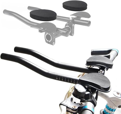 AEIOFU Barre aerodinamico Manubrio pentola per pentola Manubrio Bici in Lega di Alluminio Braccio Riposo aerodomane Triathlon Aero - Ysert