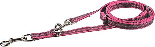 Herm Sprenger, Guinzaglio regolabile per addestramento per cani, sicuro e antiscivolo, impugnatura in nylon gommato, a mani libere, durevole, spessore 1,9 cm, riflettente (1,2 m–2,3 m) (arancione) - Ysert