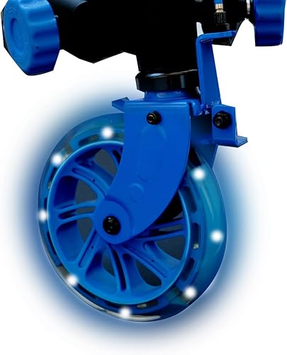 BIPATTINO - MONOPATTINO LUMINOSO NEON 3 RUOTE - SKATEBOARD - SKATE (BLU) - Ysert