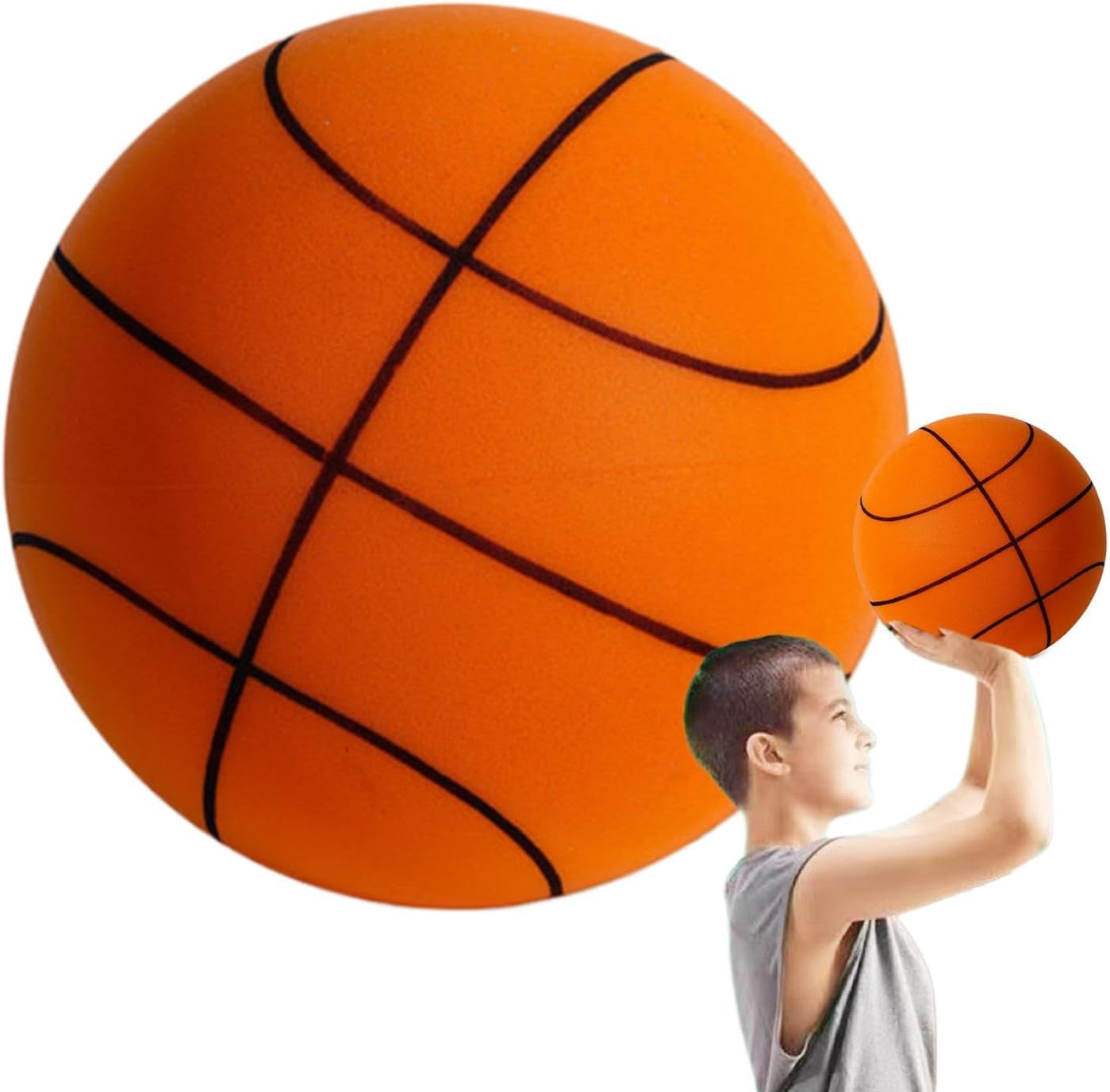 Silent - Canestro da basket in schiuma, 18/21/24 cm, per interni, silenzioso, per interni - Ysert