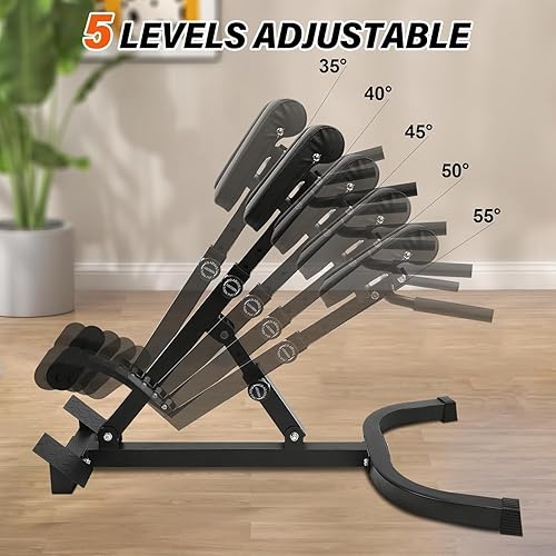 Roman Chair, Macchina per Estensione della Schiena, Panca Pieghevole per Addominali, Panca per Estensione della Schiena, Roman Chair Regolabile in 8 Posizioni - Ysert