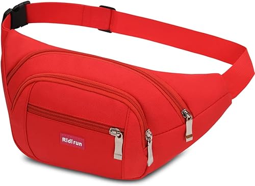 Marsupio con 4 Tasche Marsupio Bum Bag Cintura Regolabile Singola Spalla per Escursionismo Casuale Bicicletta Escursione Campeggio - Ysert