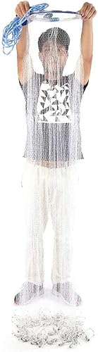 Rete da Pesca da Lancio, Rete da Pesca di Lancio della Mano, 2.4M Rete da Pesca in Nylon con Corda della Mano 8m, Nylon Rete per Esche Pesci(2.4m) - Ysert