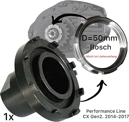 Lockring Tool Ebike - Anello di chiusura per bicicletta, ruota dentata Speder Service Tool di smontaggio, dado 51 mm, adatto per Ebike Bosch Active/Performance dal 2014 - Ysert