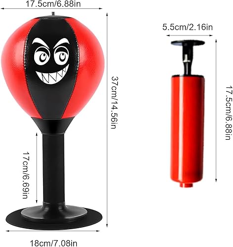 Punching Ball da Tavolo Punching Ball Bambini Pungiball da Tavolo Pera Veloce Boxe Sacco da Boxe Bambini Punchball con Ventosa Ad Alta Adesione per Adulti, Bambini, Casa, Scuola - Ysert