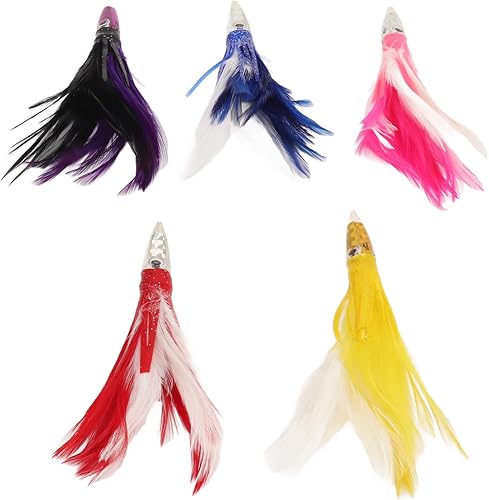 Esca da Traina in Piuma, Dettagli del Corpo Ad Alta Definizione, Esca da Traina con Scatola per Riporre il Lago - Ysert