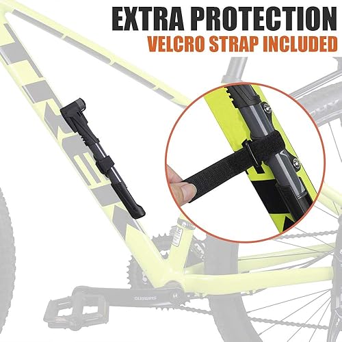 Mini-pompa per bici, portatile, pompa da telaio, 120 psi, alta pressione, valvola intelligente per Presta e Schrader - Ysert