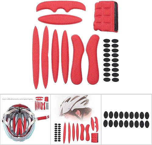 Imbottiture in Schiuma per Casco da Bici, Rivestimento Interno in Spugna per Casco da Bicicletta Protezione Comoda Sostituzione dei Cuscinetti(Inner Lining+Viscose) - Ysert