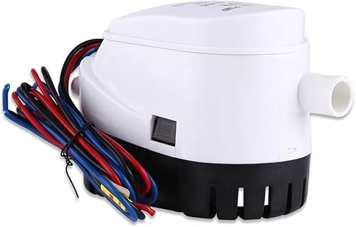 Pompa di Sentina Automatica 12V 750GPH Sommergibile Completamente Automatica con Interruttore a Galleggiante, Pompa di Sentina per Barche con Albero in Acciaio Inossidabile, - Ysert