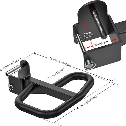 SELEWARE Multi Grip Dips Bar Extension per 2X 2 o 3 x 3 Pollici con Foro da 1 o 5/8 di Pollice Power Rack, Maniglie Larghe e Strette Squat Rack Extension per Bodybuilding - Ysert