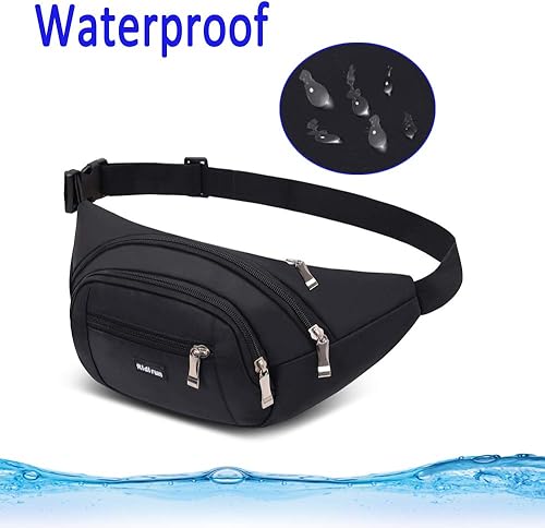 Marsupio con 4 Tasche Marsupio Bum Bag Cintura Regolabile Singola Spalla per Escursionismo Casuale Bicicletta Escursione Campeggio - Ysert