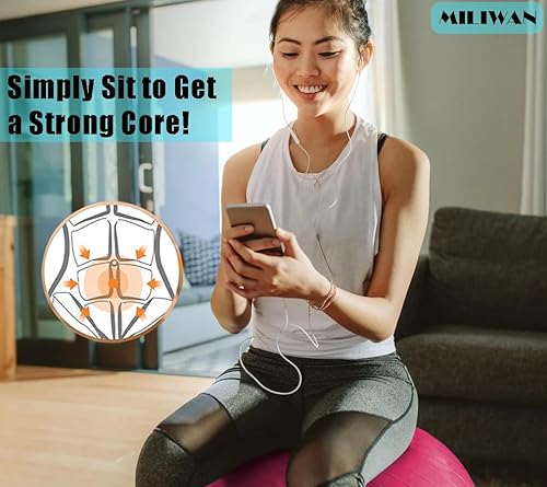 Palla Fitness e Palla Pilates Set di 2 Palle 65cm e 25cm Palla da Ginnastica per Fitness Yoga e Pilates Incluso il Gonfiatore - Ysert