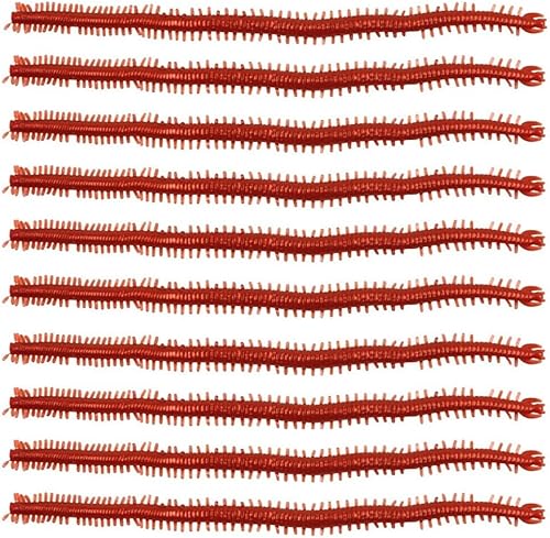 20 esche da pesca morbide da 13 cm, esche artificiali per vermi di lombrico, esche in plastica per pesci bassi, trote, pesca - Ysert