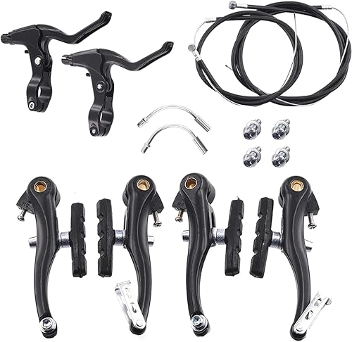 Freno a V per Bicicletta,Freno a V Anteriore Posteriore,Set Freno per Bicicletta,Set Freni per Bicicletta in Alluminio,Freno Anteriore Posteriore V Brake, per Bici da Corsa, Bici da Città, e-Bike - Ysert