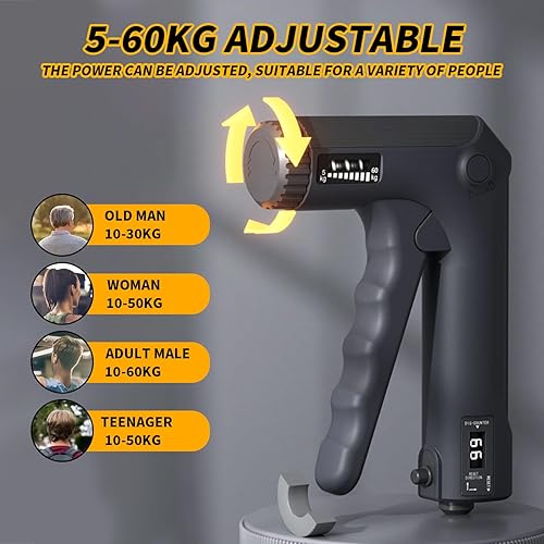 Avambracci Attrezzi, Hand Grip Regolabile, Gripper per Allena Avambracci e Riabilitazione Mano, Allenamento Avambraccio con Contatore Meccanico, Molle per Mani con Due Modalità di Allenamento, 1 Pezzo - Ysert