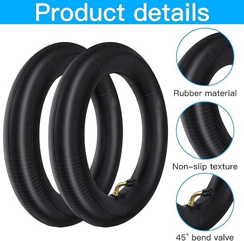 2 Pezzi Camera d'Aria 10 X 2,125, Camera d'Aria per Scooter, Camera d'Aria per Monopattino Elettrico, Confezioni di Camere d'Aria in Gomma, per Scooter Elettrici, Scooter a Benzina - Ysert