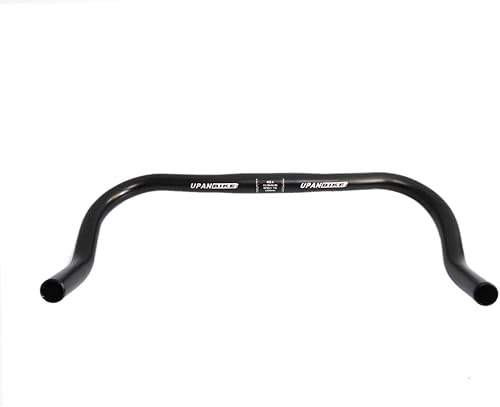 UPANBIKE Bullhorn Riser Bar 25,4 mm 37 cm per bici a scatto fisso manubrio in lega nera - Ysert