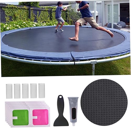 Kit di Riparazione delle Patch di Trampolino, Kit di Fissaggio di Trampolino, Patch adesive Impermeabili 4x4in per Tappetino da Salto, Rete e Pad di Sicurezza - Ysert