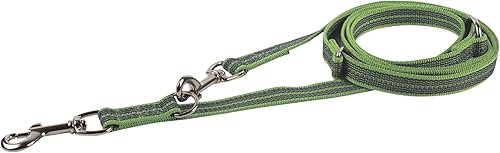 Herm Sprenger, Guinzaglio regolabile per addestramento per cani, sicuro e antiscivolo, impugnatura in nylon gommato, a mani libere, durevole, spessore 1,9 cm, riflettente (1,2 m–2,3 m) (arancione) - Ysert