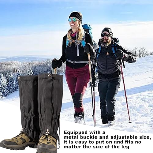 Ghette per le gambe da uomo, Ghette per le gambe regolabili, Scarponi da trekking impermeabili, ghette regolabili per le gambe, Ghette da trekking impermeabili per donna, uomo, sci, ciaspolate - Ysert