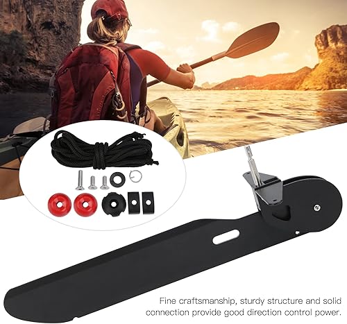 Timone per Kayak, Timone per Canoa Lega di Alluminio Kit Attrezzatura per Il Controllo della Direzione del Piede del Timone della Barca da Pesca per Kayak - Ysert