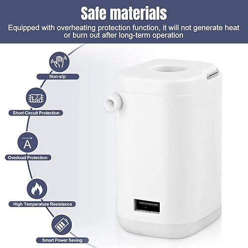 Pompa ad Aria Elettrica, ultra piccola pompa elettrica con 4 Ugelli Pompa portatile ricaricabile,per campeggio, trekking, backpacking - Ysert