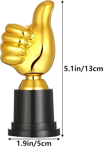 HAOBIN Statue Trofeo d'oro Pollice Oro Statuette di Trofei Piccole Coppe di Plastica da Trofeo Coppe E Trofei Calcio Mini Trofei da Premio per Sport,Competizioni Scolastiche - Ysert