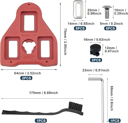 2 piastre per scarpe a pedale per bicicletta, compatibili con i pedali Look Delta, piastra per scarpe con viti, rondelle, funzione di posizionamento memory, compatibile per interni Cycle Mountain Bike - Ysert