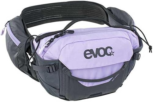 EVOC HIP Pack - Marsupio da 3 l, capacità 3 l, sistema Airflow Contact System, cintura regolabile in vita, sistema Venti Flap, con bolla da 1,5 l - Ysert