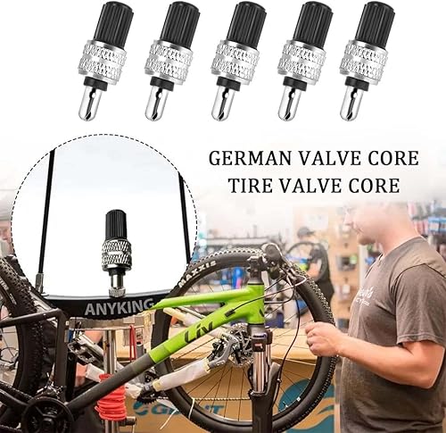 20 Pezzi Valvole per Pneumatici per Bicicletta 5 valvole per Tubi per Bicicletta 5 Cappucci di Ricambio 5 Dadi ad Alette + 5 connettori Inserti rapidi con rondelle - Ysert