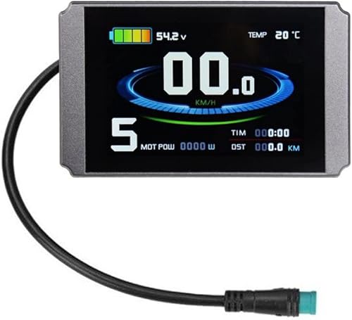 Display KT-LCD8H con nuova interfaccia, nuova interfaccia utente, display LCD, illuminato, multifunzionale, e-bike, pedelec, 24V/36V/48V - Ysert