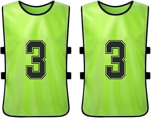 Maglie da calcio numerate Bavaglini da calcio numerati Gilet da calcio Scrimmage Vest Squadra di calcio Gilet da basket Scrimmage Gilet numerato Bavaglini da calcio Pinnies da basket 12 PCS Adulti - Ysert