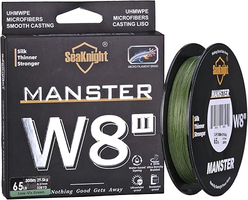 SeaKnight W8 II 8 Fili Lenza da trecciato X9 9 fili 150M/300M/500M Filo da Pesca alla Carpa Acqua salata 15-100LB - Ysert