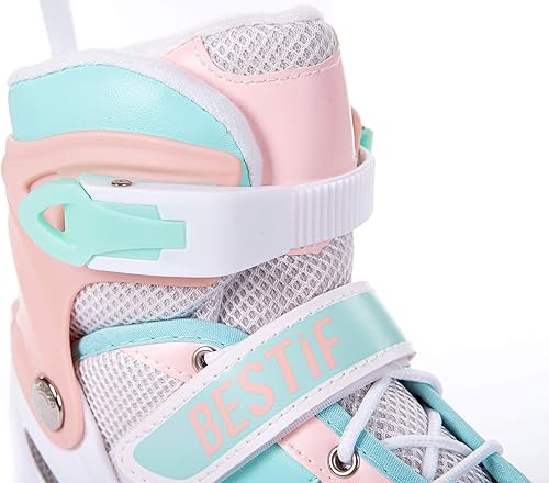 BESTIF - Pattini in linea per bambini e adulti, 4 in 1, regolabili - Ysert