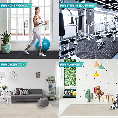 Yes4All 60x60 cm fino a 11,1 m² Set 6/12/30 Piastrelle per pavimenti in schiuma EVA, tappetino in schiuma, tappetino per palestra, tappetino ad incastro per garage, piscina all'aperto - Ysert