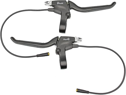 Leve freno per bicicletta elettrica in lega di alluminio con cavo WP impermeabile a 3 pin Mountain Bike Maniglie freno antiscivolo sinistra destra Accessori per biciclette - Ysert