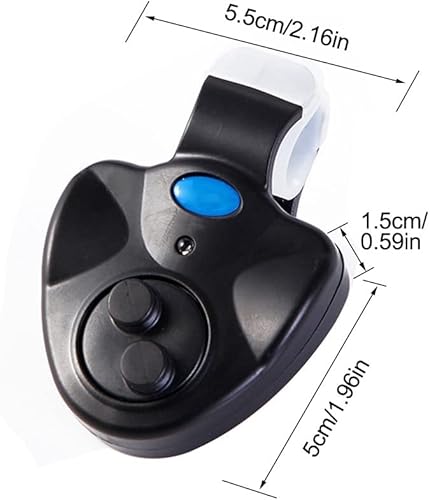 MiOYOOW Allarme Tasto Canna da Pesca, Indicatore di Allarmi Pesca Elettronica Sensibile con Indicatore LED Rilevatori Morso Elettronici Pesca per Pesca Notte All'aperto - Ysert