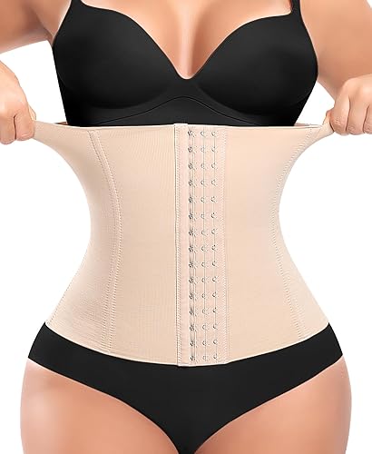 Donna Guaina dimagrante Pancia piatta invisibile Corsetto dimagrante Cintura dimagrante Vita Trainer Post Partum Serra Vita Body Sculptant Invisible Fitness, beige, S - Ysert