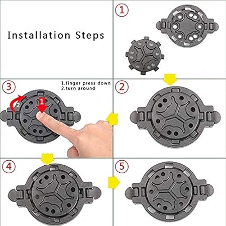 Piattaforme tattiche per Fondina per Pistola Accessori per Caccia Adattatore Sistema di disconnessione Rapida Angoli a 360 Gradi Piattaforma di Attacco Supporto QD - Ysert