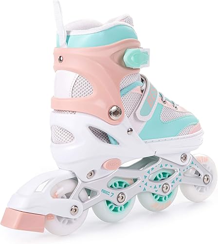 BESTIF - Pattini in linea per bambini e adulti, 4 in 1, regolabili - Ysert