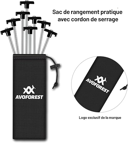 Set Picchetti per Tenda con Sacca di Trasporto - Picchetti Robusti in Metallo Antiruggine da 18 cm per Campeggio, Giardino, Trekking (Arancione, 20pcs) - Ysert