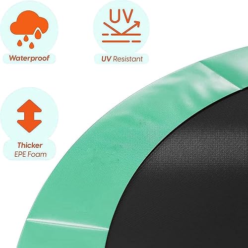 Cuscino di protezione per trampolino di ricambio Ø 183/244/305/366/396/427 cm telone a molle, copertura universale per trampolino interno o esterno Q|||13FT/396cm - Ysert