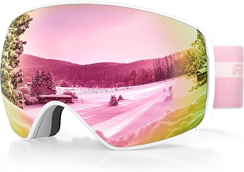 Occhiali da Sci, Occhiali da Neve Per Uominionne Signore Giovani, Occhiali da Snowboard Sopra Gli Occhiali, Occhiali da Sci Con Lenti Intercambiabili, OTG Protezione UV - Ysert