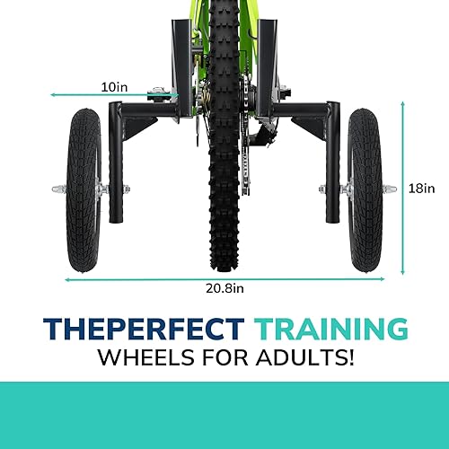 Rotelle stabilizzatrici regolabili per bici da adulto, adatte per bici da 61 cm a 73,7 cm, qualità resistente - Ysert