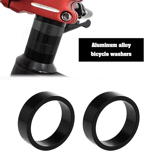 8 Pezzi Distanziatore Stelo Testa Di Ricambio Distanziatore Tubo Sterzo Lega Di Alluminio Rondella Cuffia Compatibile Con 25,4mm Stelo Forcella Anteriore Da Mountain Bike Nero - Ysert